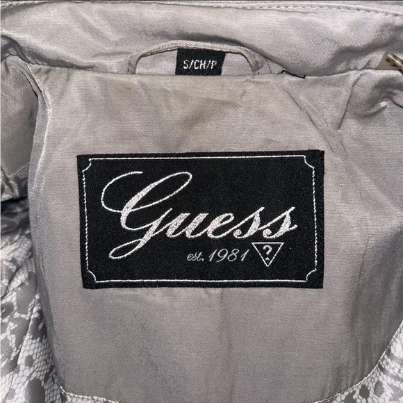 Guess Light Weight Gray Full Zip Jacket Sz S - Picture 3 of 3